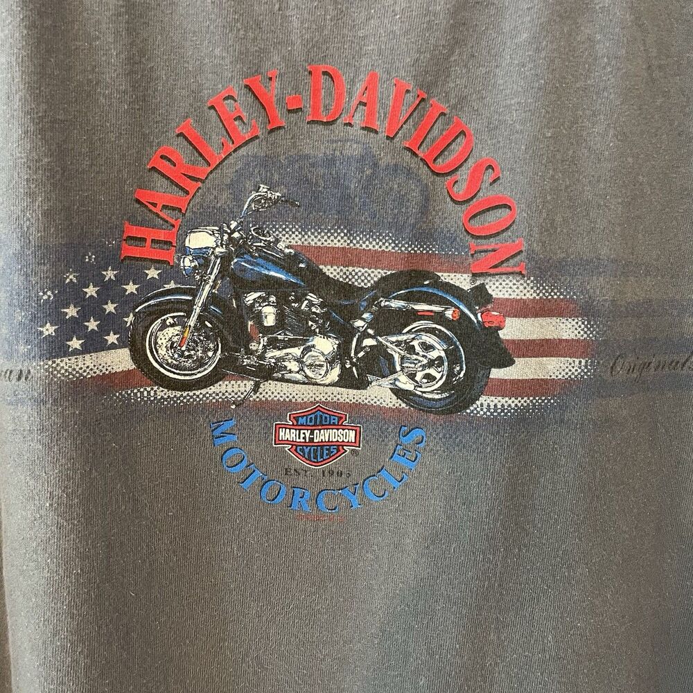 Harley Davidson Sleeveless Vintage Shirt Made In USA Sz L - Picture 3 of 5